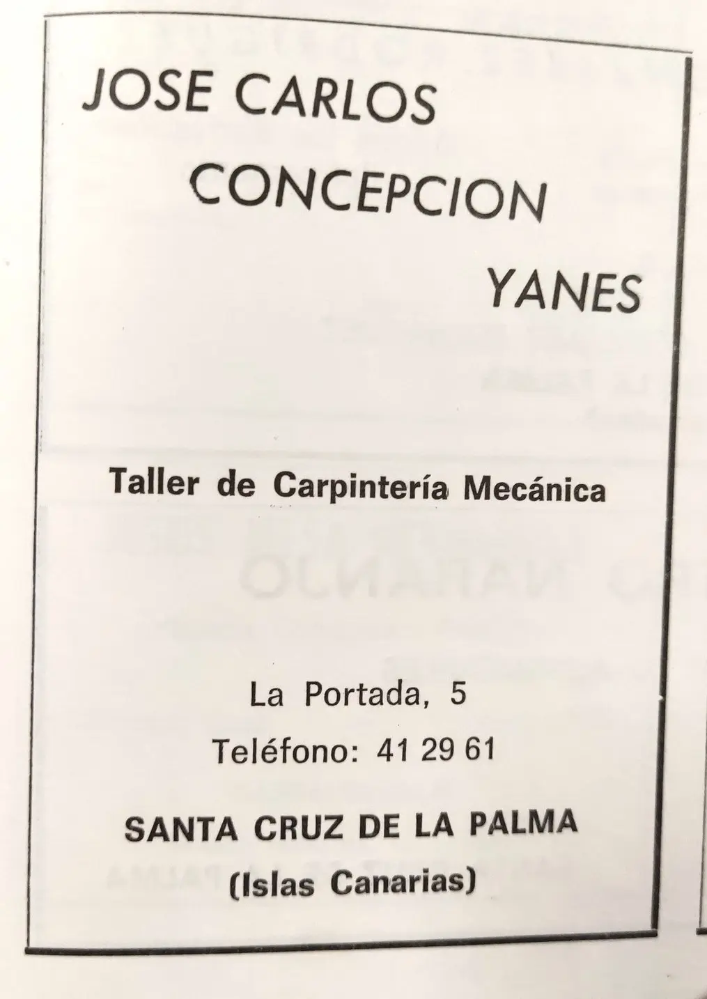 Publicidad La Palma, 1971